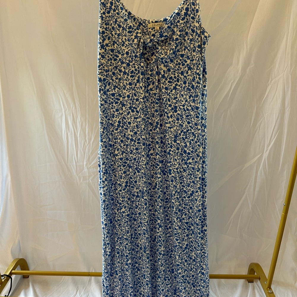 Z Supply Blue Floral Midi Dress